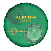 Mauritania Football Spare Tire Cover Coat Of Arms With Islamic Pattern - Wonder Print Shop