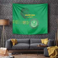 Mauritania Football Tapestry Coat Of Arms With Islamic Pattern - Wonder Print Shop