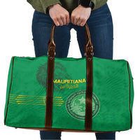 Mauritania Football Travel Bag Coat Of Arms With Islamic Pattern - Wonder Print Shop