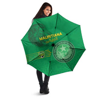 Mauritania Football Umbrella Coat Of Arms With Islamic Pattern - Wonder Print Shop