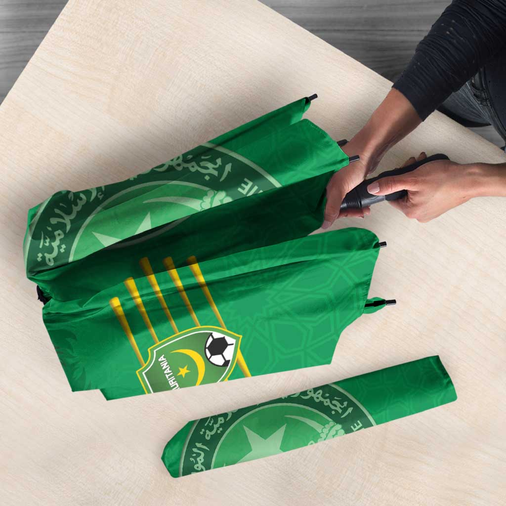 Mauritania Football Umbrella Coat Of Arms With Islamic Pattern - Wonder Print Shop