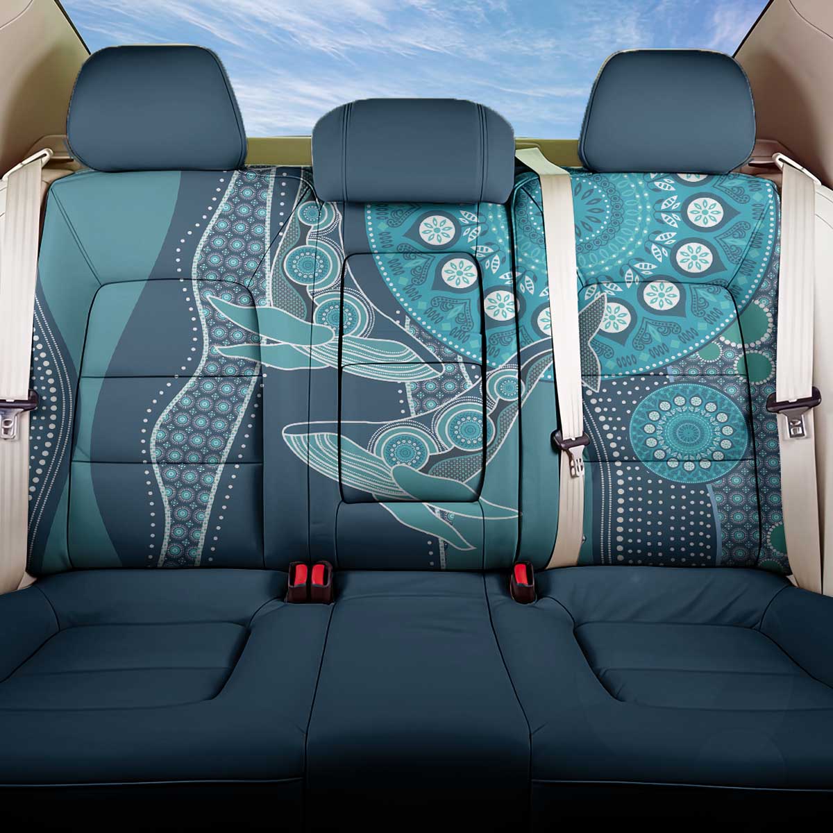 South Africa Whale Fes Back Car Seat Cover African Shwe Shwe Pattern - Wonder Print Shop
