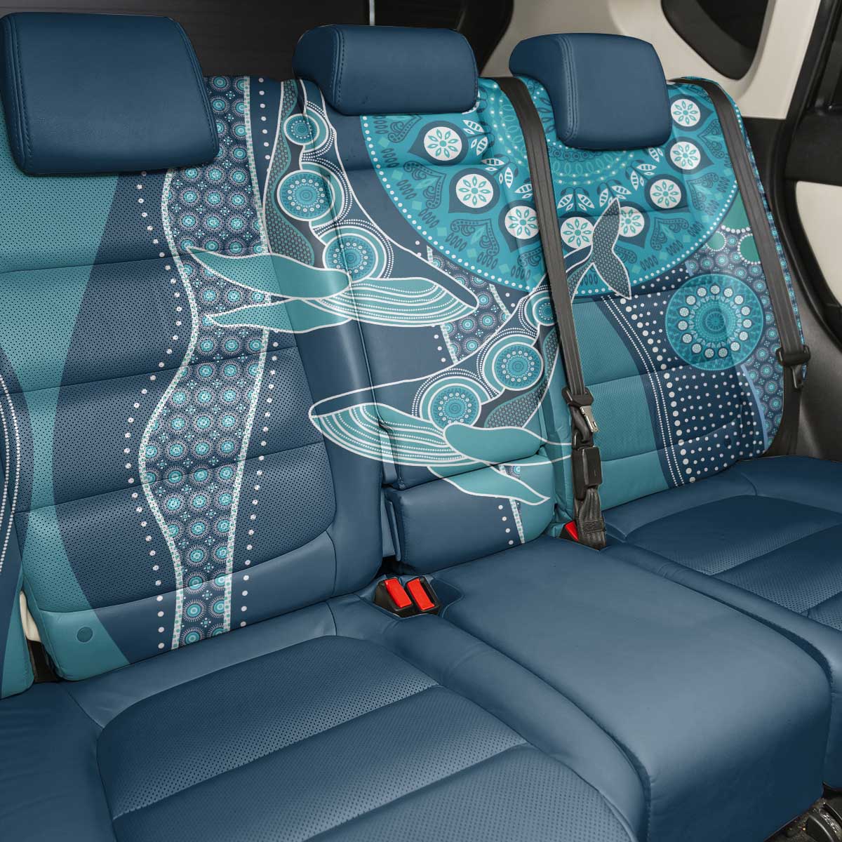 South Africa Whale Fes Back Car Seat Cover African Shwe Shwe Pattern - Wonder Print Shop