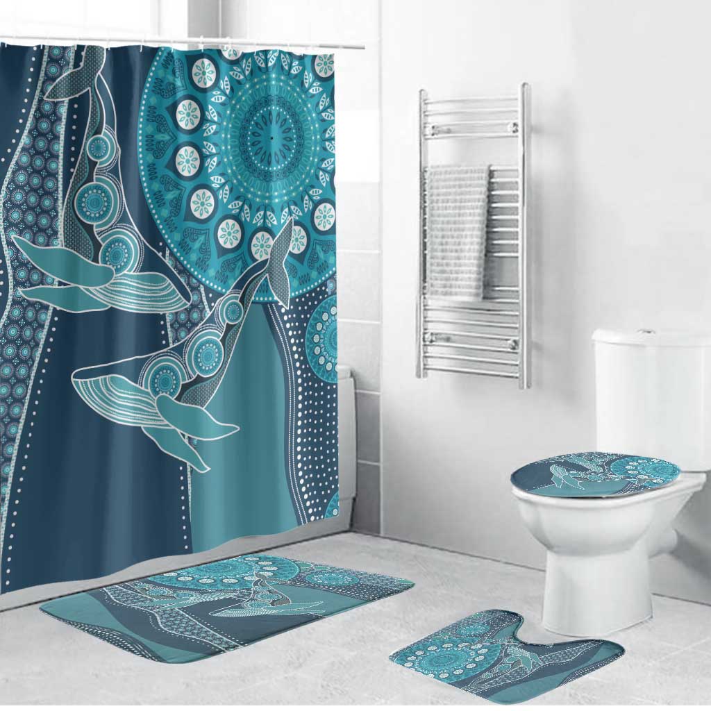 South Africa Whale Fes Bathroom Set African Shwe Shwe Pattern - Wonder Print Shop