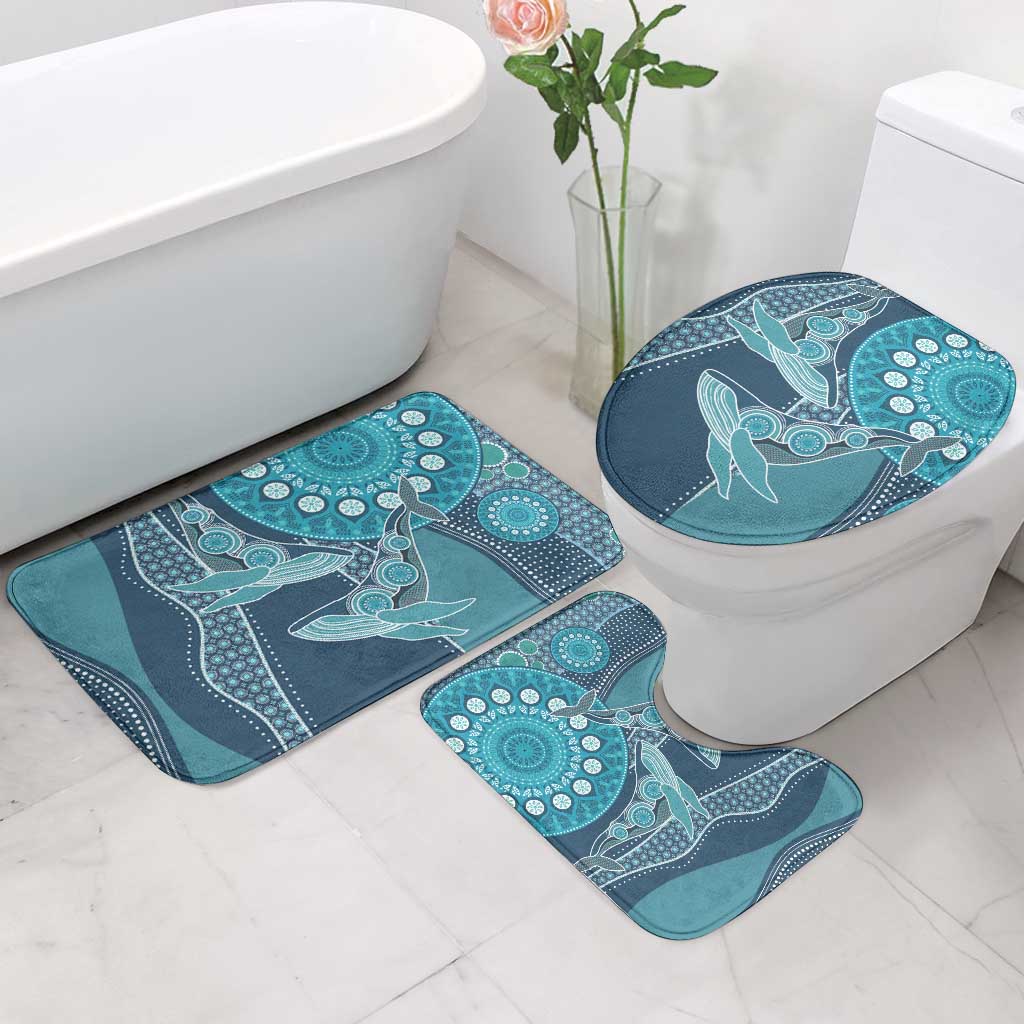 South Africa Whale Fes Bathroom Set African Shwe Shwe Pattern - Wonder Print Shop