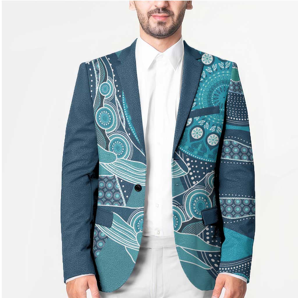 Personalized South Africa Whale Fes Blazer African Shwe Shwe Pattern - Wonder Print Shop