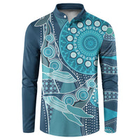 Personalized South Africa Whale Fes Button Sweatshirt African Shwe Shwe Pattern - Wonder Print Shop