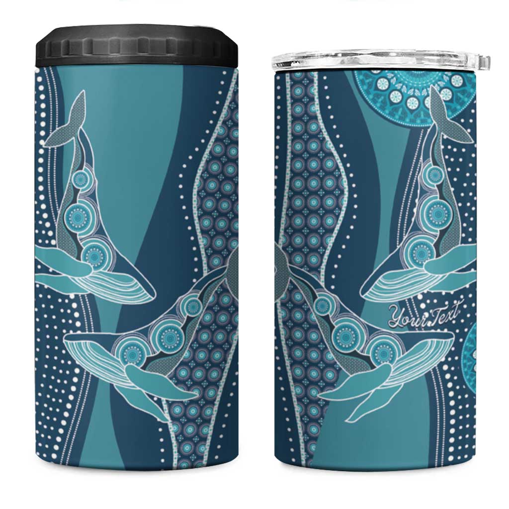 Personalized South Africa Whale Fes 4 in 1 Can Cooler Tumbler African Shwe Shwe Pattern - Wonder Print Shop