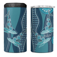 Personalized South Africa Whale Fes 4 in 1 Can Cooler Tumbler African Shwe Shwe Pattern - Wonder Print Shop