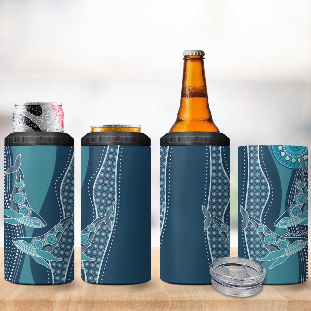 Personalized South Africa Whale Fes 4 in 1 Can Cooler Tumbler African Shwe Shwe Pattern - Wonder Print Shop