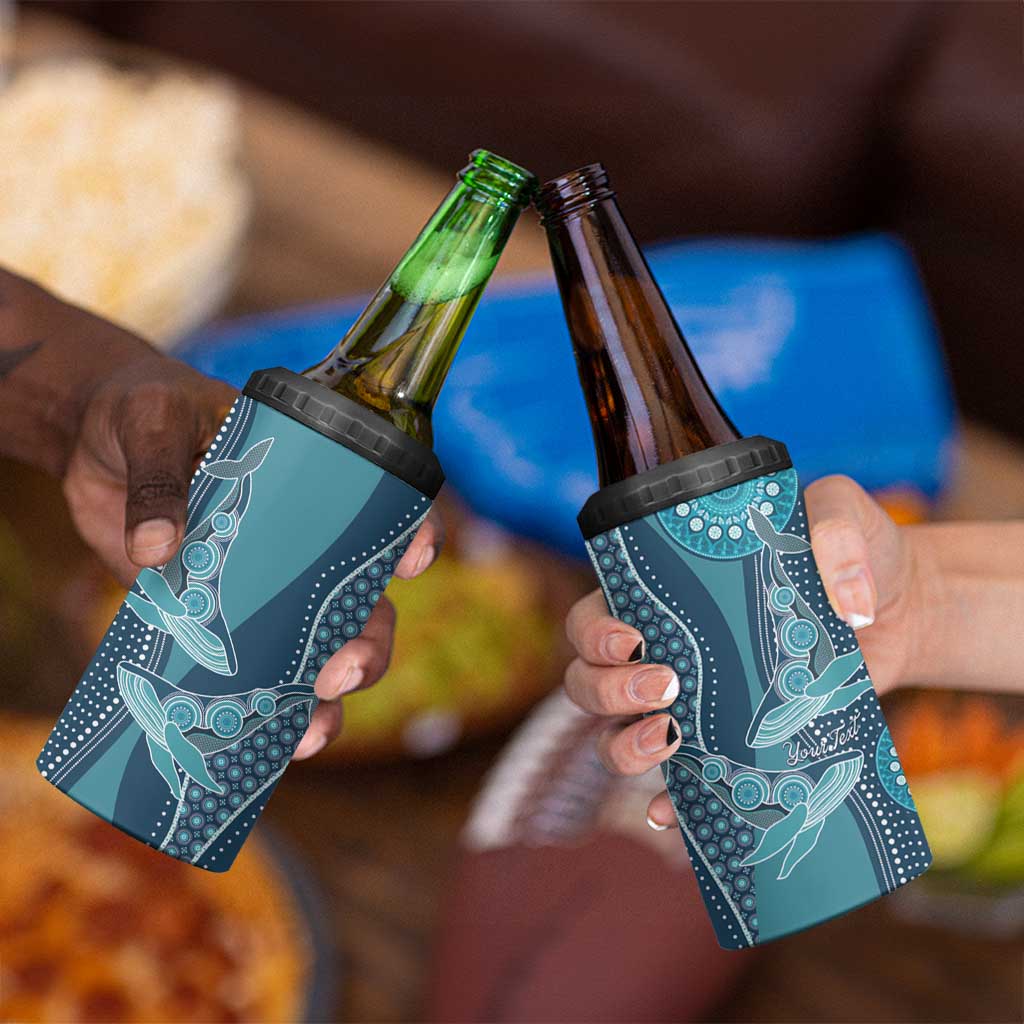 Personalized South Africa Whale Fes 4 in 1 Can Cooler Tumbler African Shwe Shwe Pattern - Wonder Print Shop