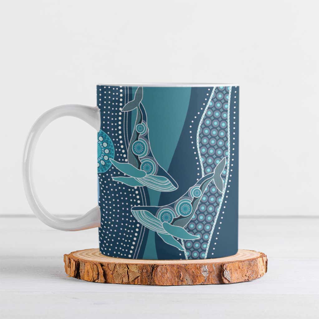 Personalized South Africa Whale Fes Ceramic Mug African Shwe Shwe Pattern - Wonder Print Shop
