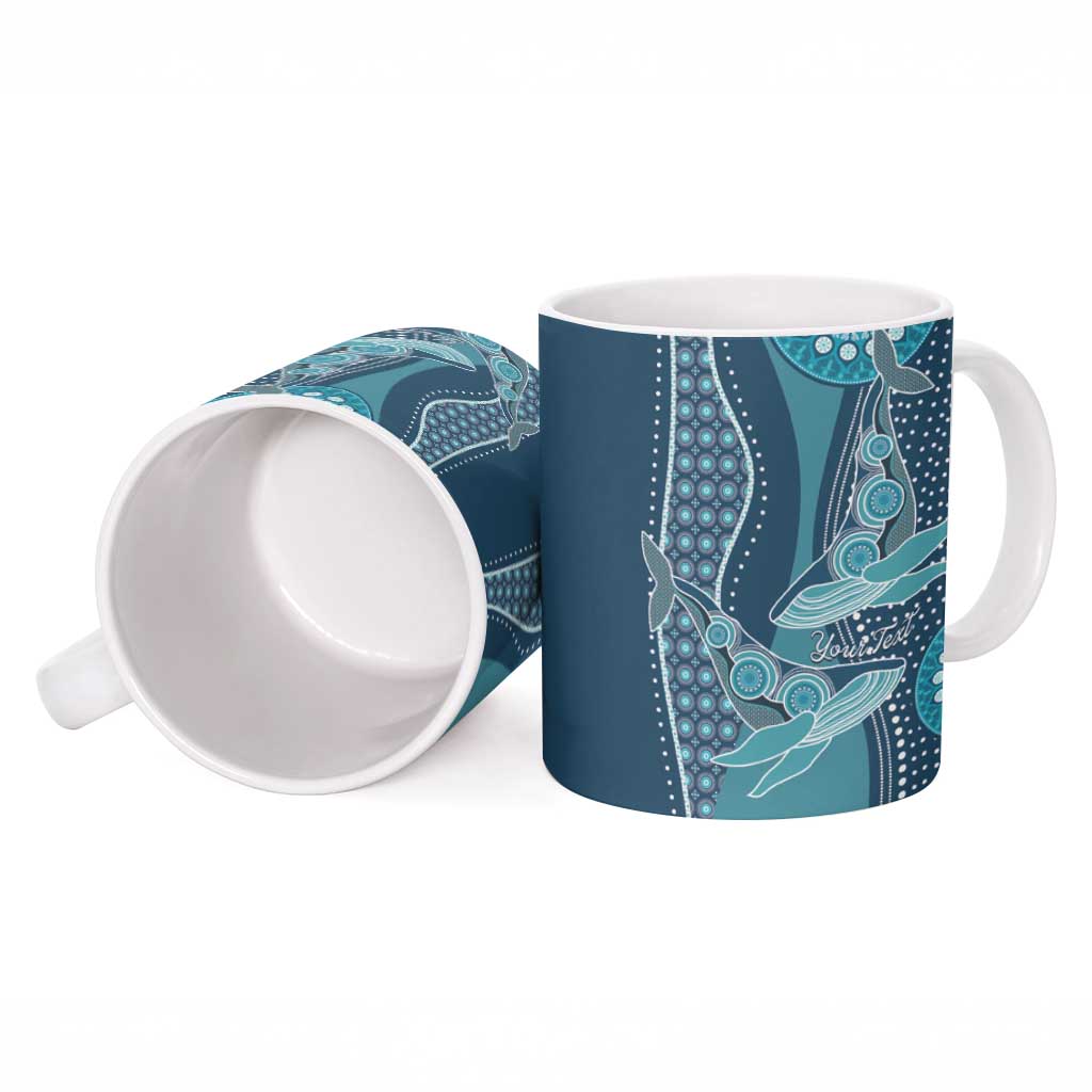Personalized South Africa Whale Fes Ceramic Mug African Shwe Shwe Pattern - Wonder Print Shop