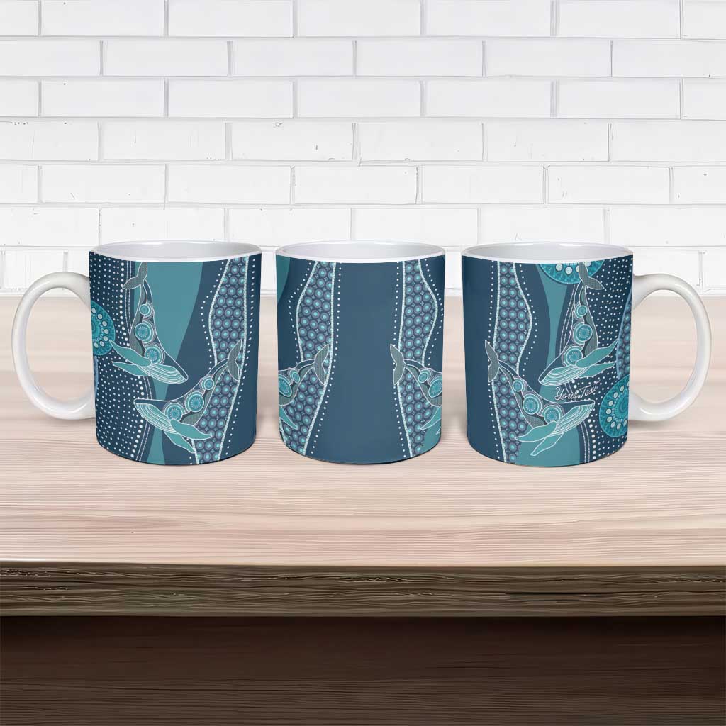 Personalized South Africa Whale Fes Ceramic Mug African Shwe Shwe Pattern - Wonder Print Shop