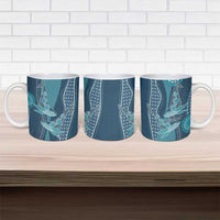 Personalized South Africa Whale Fes Ceramic Mug African Shwe Shwe Pattern - Wonder Print Shop