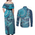 Personalized South Africa Whale Fes Couples Matching Off Shoulder Maxi Dress and Long Sleeve Button Shirt African Shwe Shwe Pattern - Wonder Print Shop