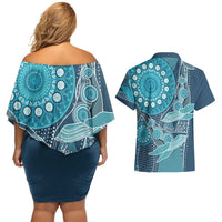 Personalized South Africa Whale Fes Couples Matching Off Shoulder Short Dress and Hawaiian Shirt African Shwe Shwe Pattern - Wonder Print Shop