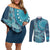 Personalized South Africa Whale Fes Couples Matching Off Shoulder Short Dress and Long Sleeve Button Shirt African Shwe Shwe Pattern - Wonder Print Shop