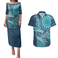 Personalized South Africa Whale Fes Couples Matching Puletasi and Hawaiian Shirt African Shwe Shwe Pattern - Wonder Print Shop