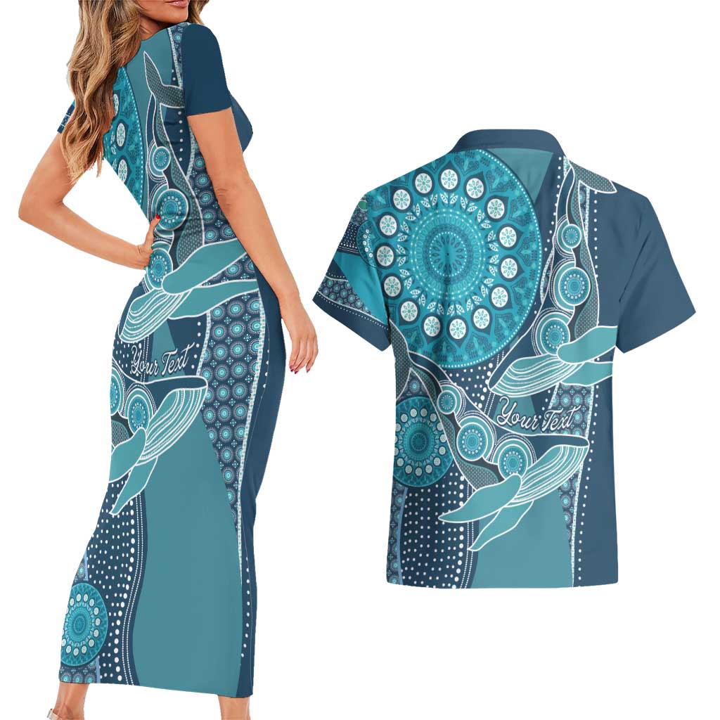 Personalized South Africa Whale Fes Couples Matching Short Sleeve Bodycon Dress and Hawaiian Shirt African Shwe Shwe Pattern - Wonder Print Shop