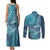 Personalized South Africa Whale Fes Couples Matching Tank Maxi Dress and Long Sleeve Button Shirt African Shwe Shwe Pattern - Wonder Print Shop