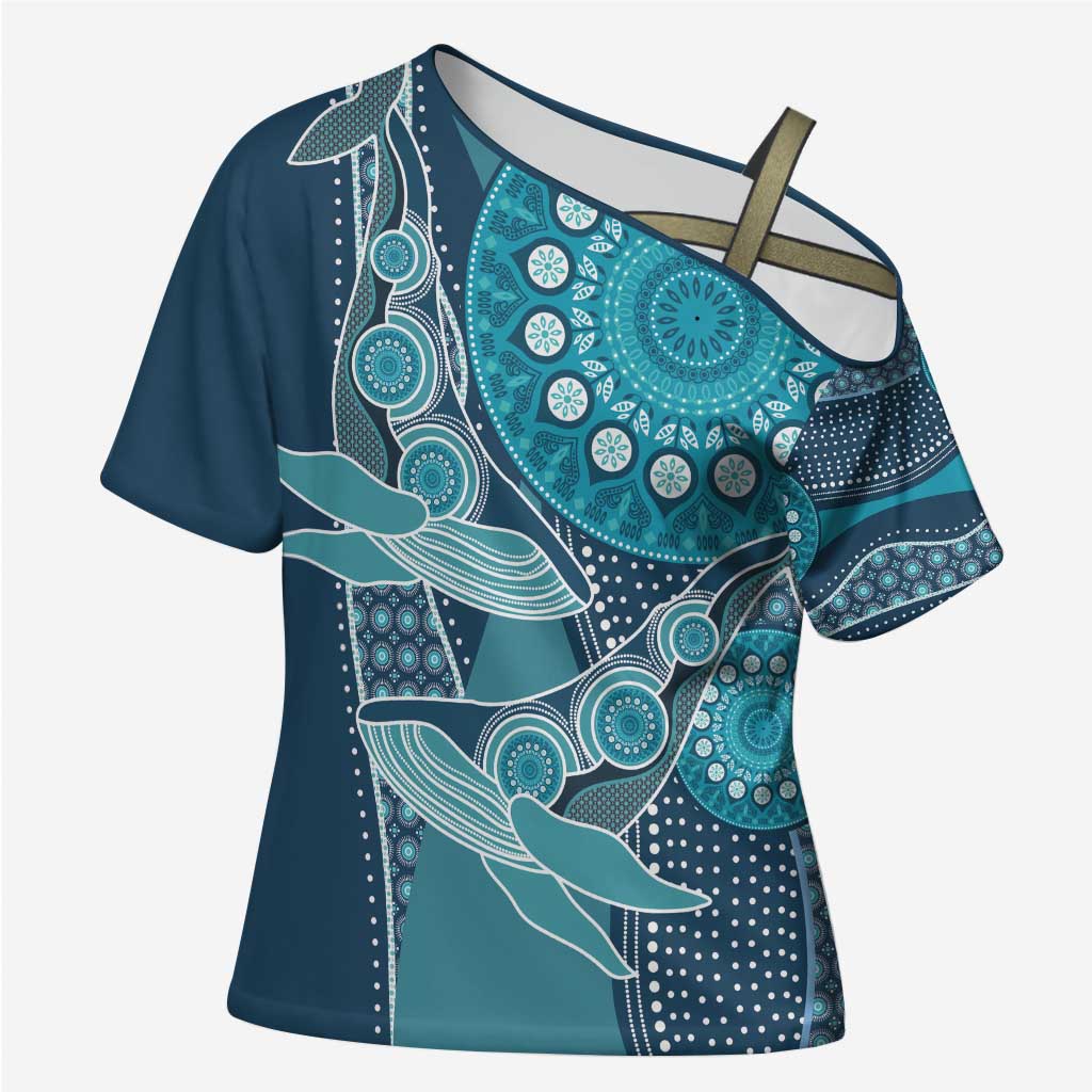 Personalized South Africa Whale Fes Cross Shoulder Shirt African Shwe Shwe Pattern - Wonder Print Shop