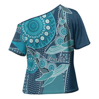 Personalized South Africa Whale Fes Cross Shoulder Shirt African Shwe Shwe Pattern - Wonder Print Shop