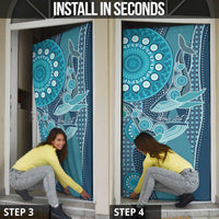 South Africa Whale Fes Door Cover African Shwe Shwe Pattern - Wonder Print Shop