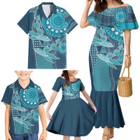 Personalized South Africa Whale Fes Family Matching Mermaid Dress and Hawaiian Shirt African Shwe Shwe Pattern - Wonder Print Shop