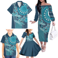 Personalized South Africa Whale Fes Family Matching Off The Shoulder Long Sleeve Dress and Hawaiian Shirt African Shwe Shwe Pattern - Wonder Print Shop
