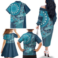 Personalized South Africa Whale Fes Family Matching Off The Shoulder Long Sleeve Dress and Hawaiian Shirt African Shwe Shwe Pattern - Wonder Print Shop