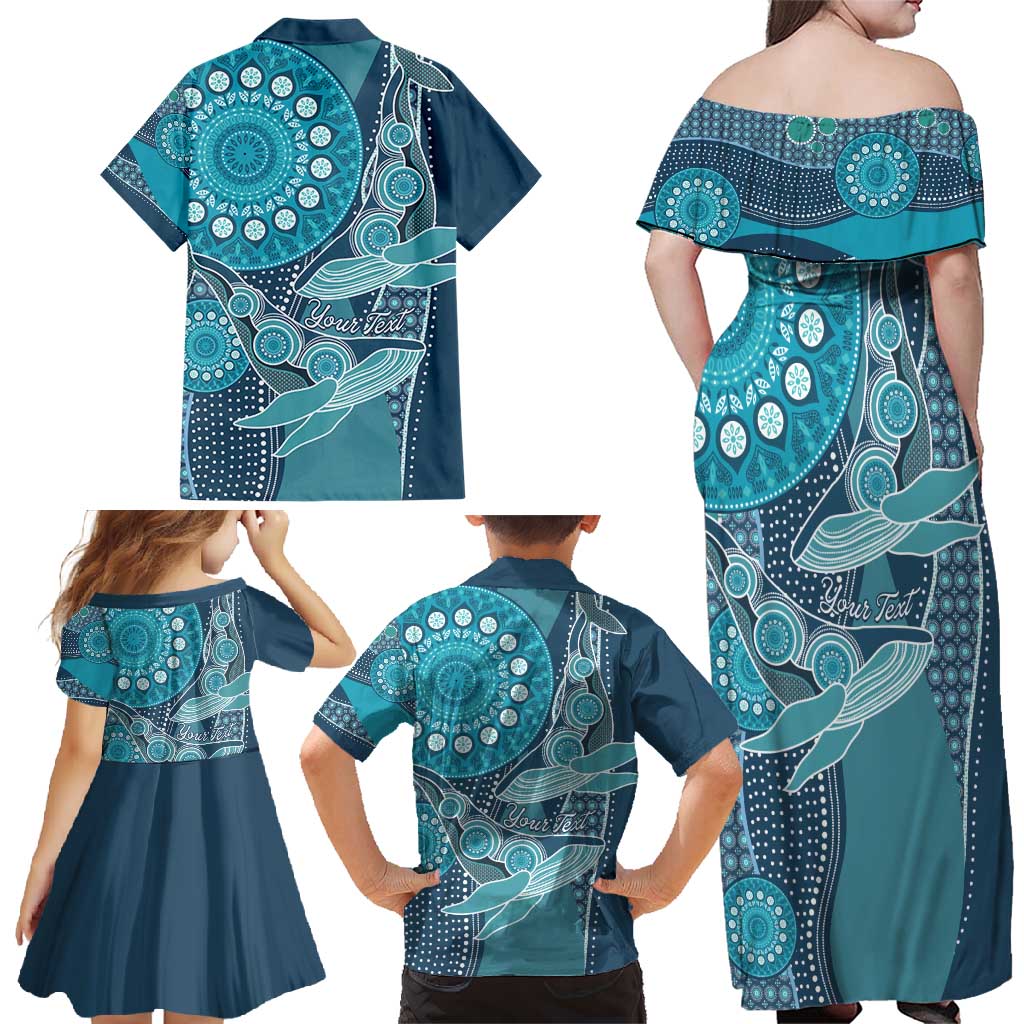 Personalized South Africa Whale Fes Family Matching Off Shoulder Maxi Dress and Hawaiian Shirt African Shwe Shwe Pattern - Wonder Print Shop