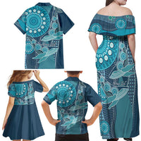 Personalized South Africa Whale Fes Family Matching Off Shoulder Maxi Dress and Hawaiian Shirt African Shwe Shwe Pattern - Wonder Print Shop