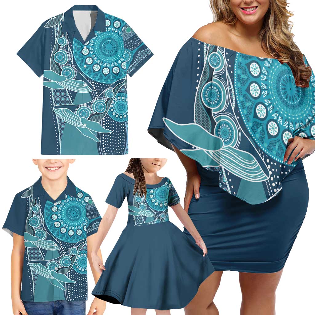 Personalized South Africa Whale Fes Family Matching Off Shoulder Short Dress and Hawaiian Shirt African Shwe Shwe Pattern - Wonder Print Shop