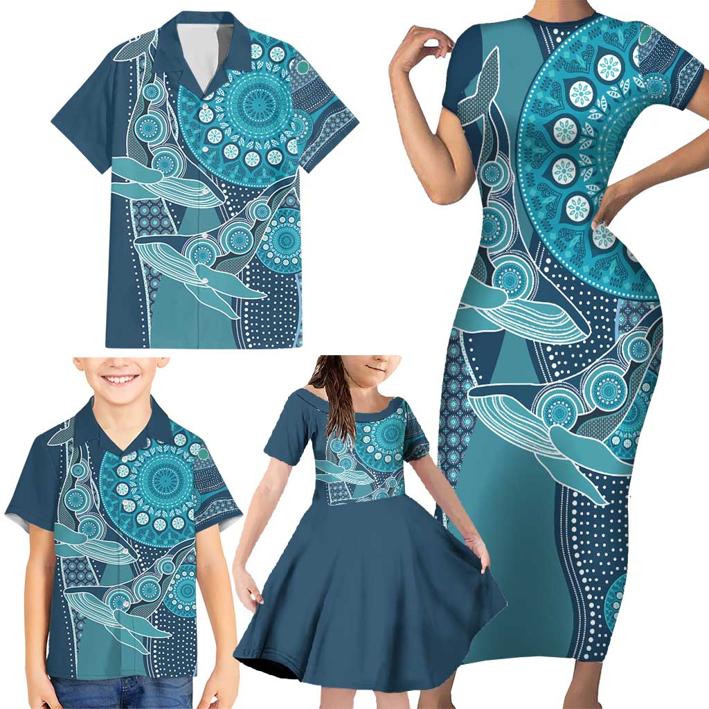 Personalized South Africa Whale Fes Family Matching Short Sleeve Bodycon Dress and Hawaiian Shirt African Shwe Shwe Pattern - Wonder Print Shop