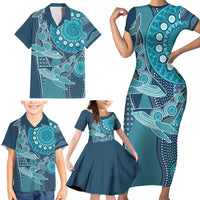 Personalized South Africa Whale Fes Family Matching Short Sleeve Bodycon Dress and Hawaiian Shirt African Shwe Shwe Pattern - Wonder Print Shop