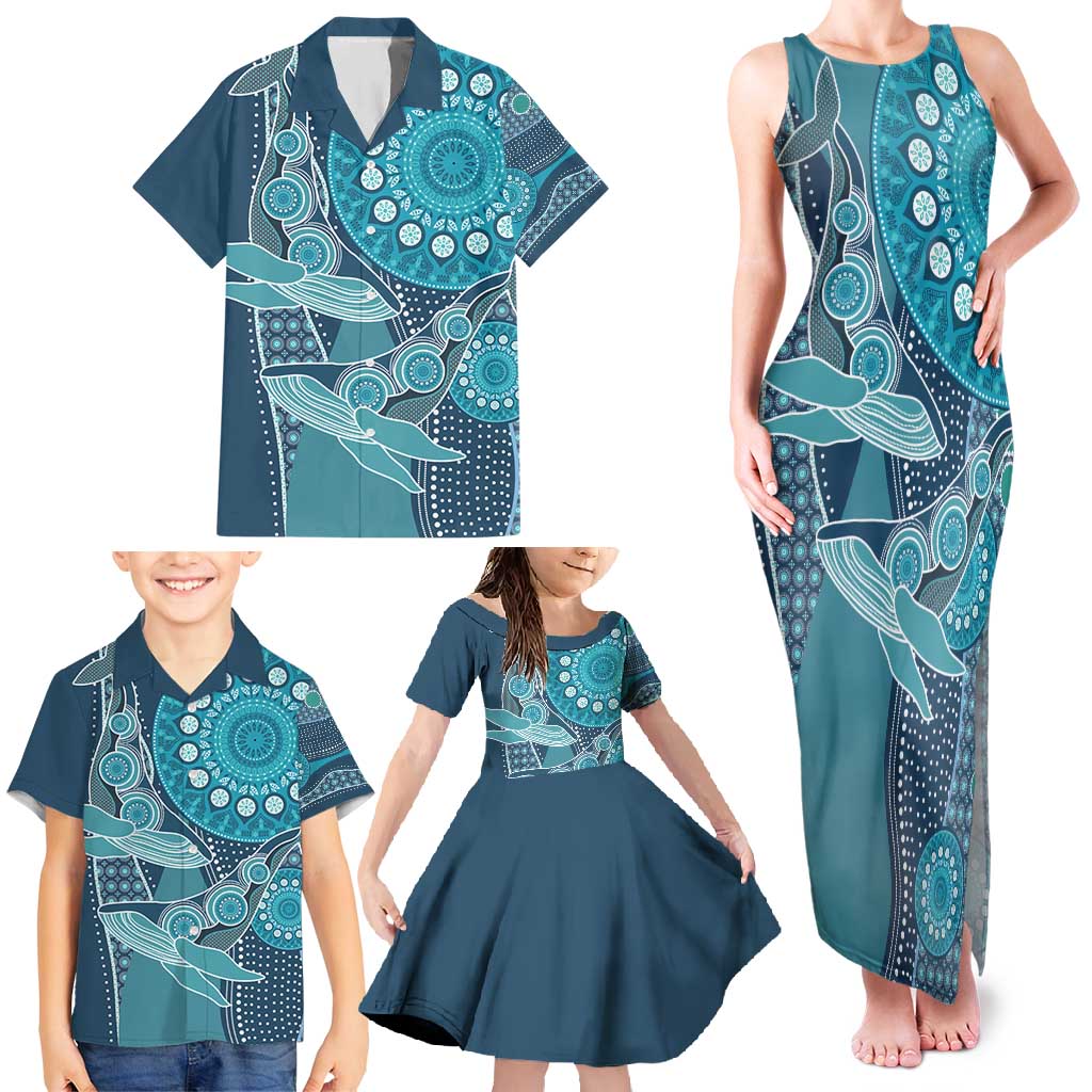 Personalized South Africa Whale Fes Family Matching Tank Maxi Dress and Hawaiian Shirt African Shwe Shwe Pattern - Wonder Print Shop