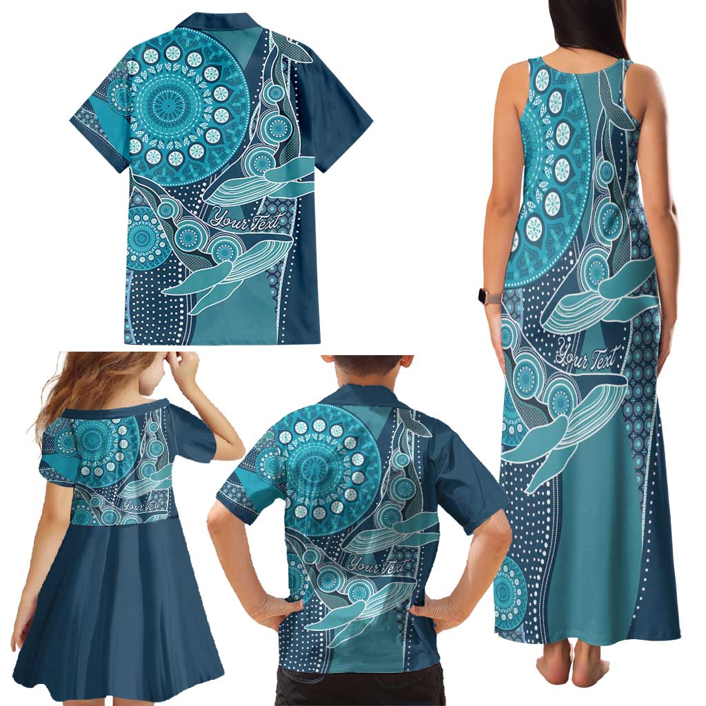Personalized South Africa Whale Fes Family Matching Tank Maxi Dress and Hawaiian Shirt African Shwe Shwe Pattern - Wonder Print Shop