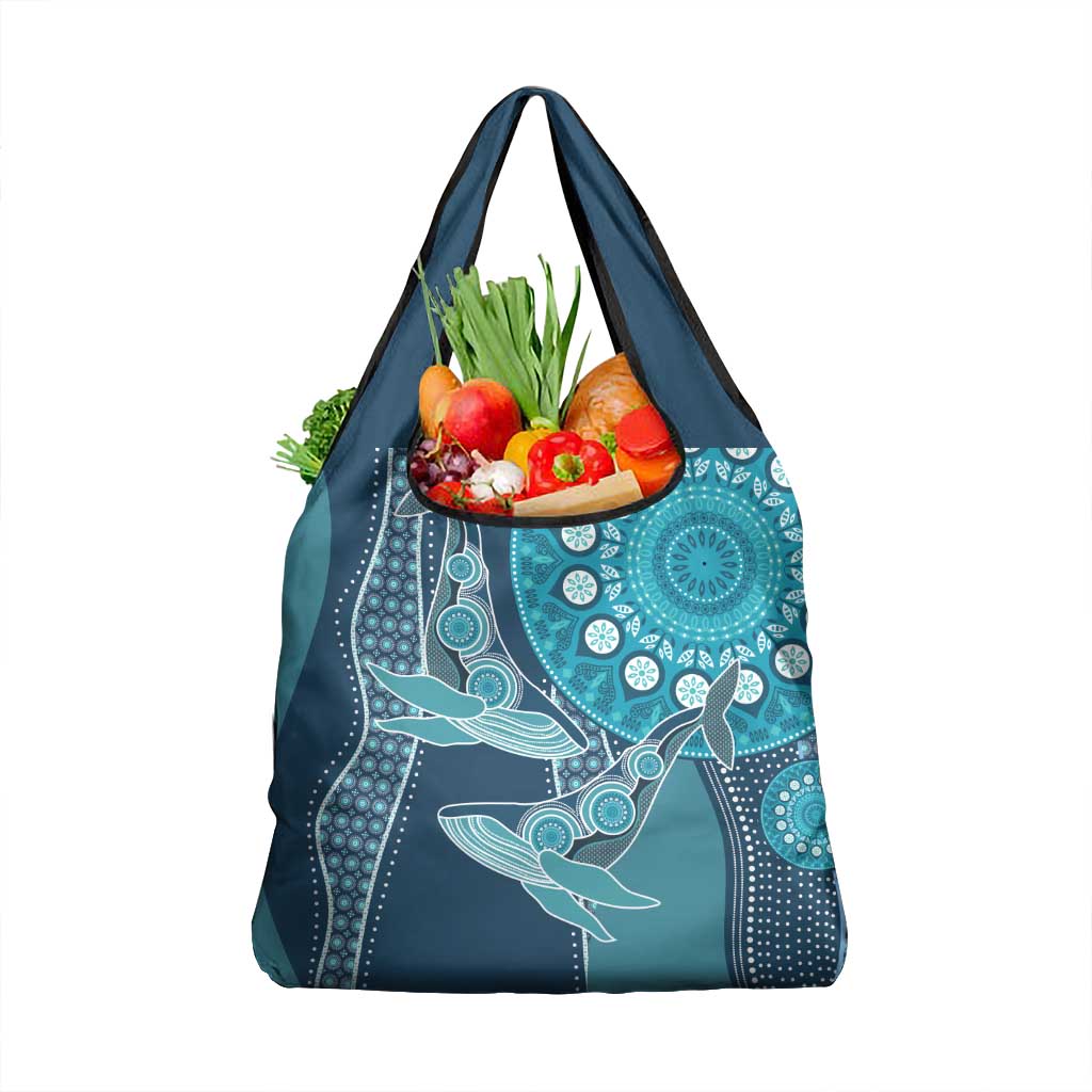 South Africa Whale Fes Grocery Bag African Shwe Shwe Pattern - Wonder Print Shop