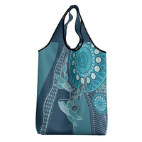 South Africa Whale Fes Grocery Bag African Shwe Shwe Pattern - Wonder Print Shop