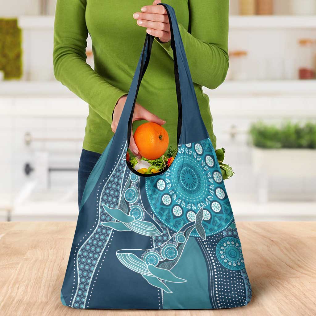 South Africa Whale Fes Grocery Bag African Shwe Shwe Pattern - Wonder Print Shop