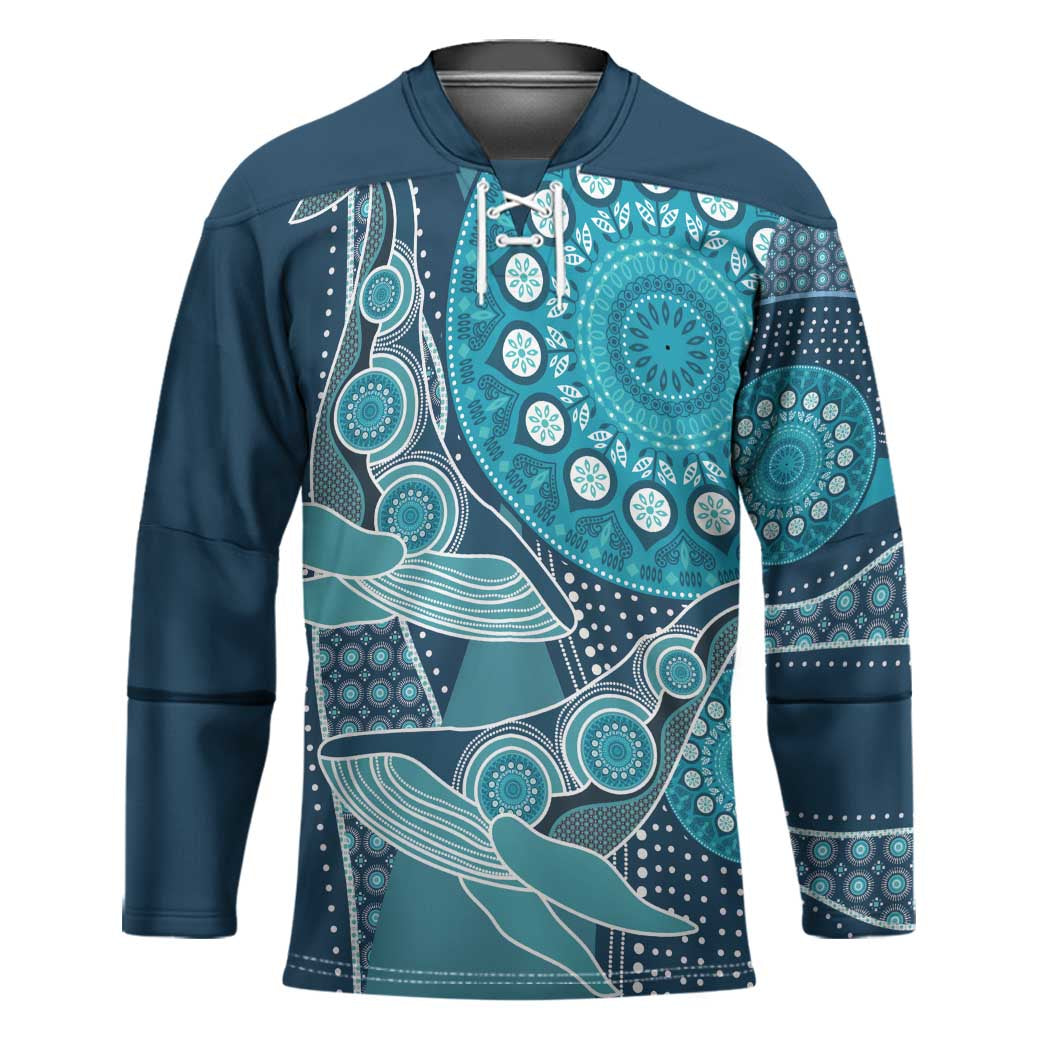 Personalized South Africa Whale Fes Hockey Jersey African Shwe Shwe Pattern - Wonder Print Shop