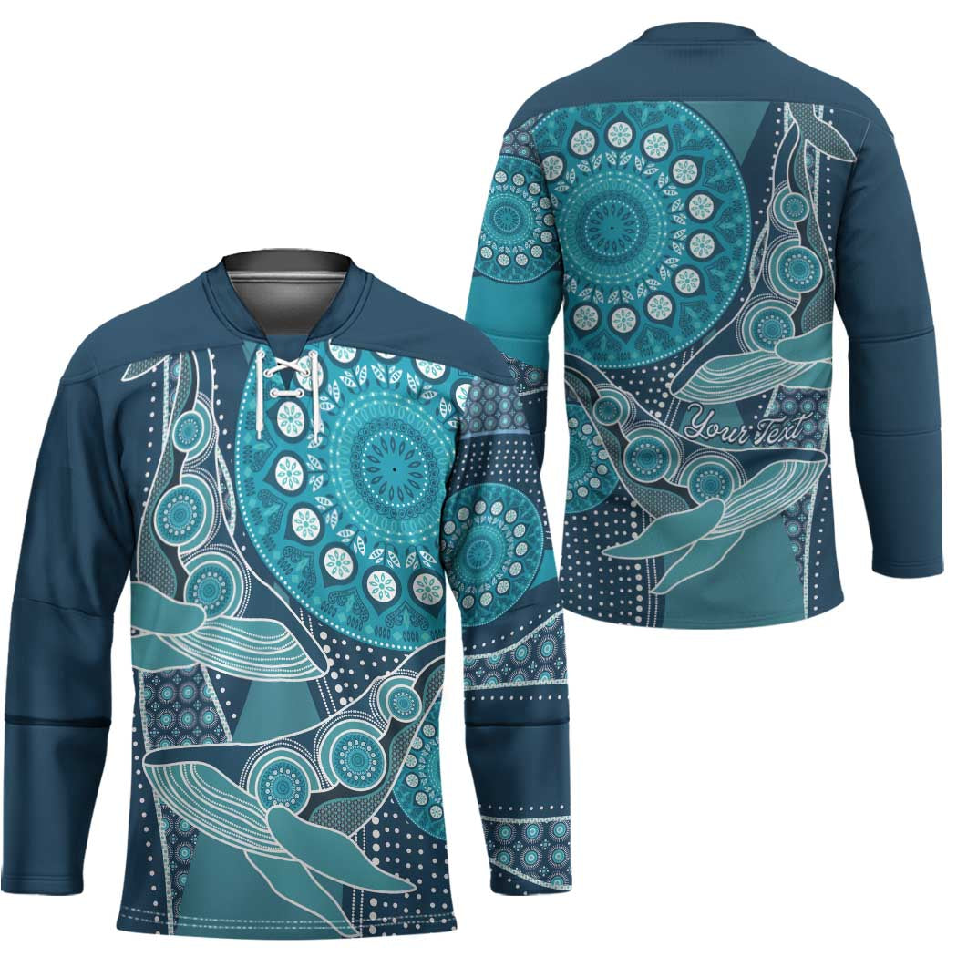 Personalized South Africa Whale Fes Hockey Jersey African Shwe Shwe Pattern - Wonder Print Shop