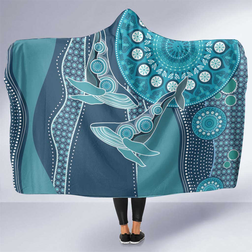 South Africa Whale Fes Hooded Blanket African Shwe Shwe Pattern - Wonder Print Shop
