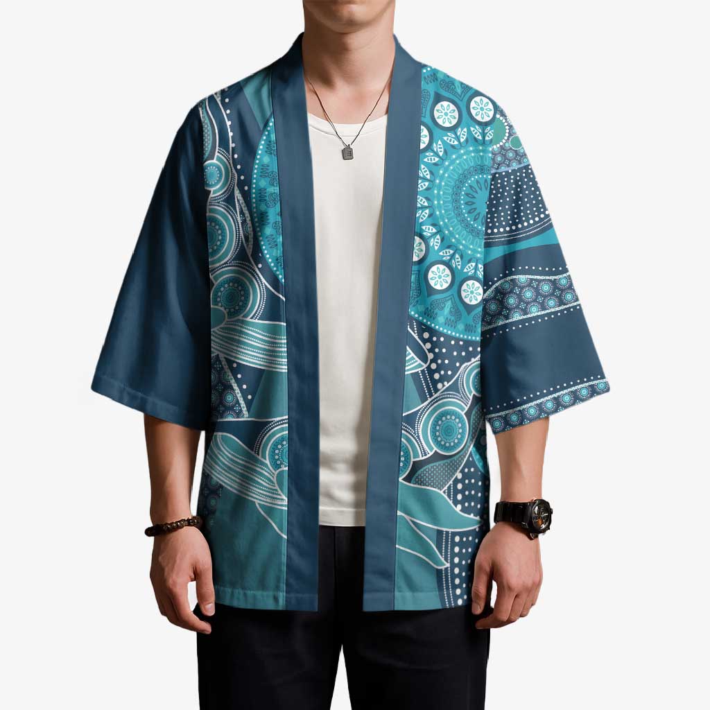 Personalized South Africa Whale Fes Kimono African Shwe Shwe Pattern - Wonder Print Shop