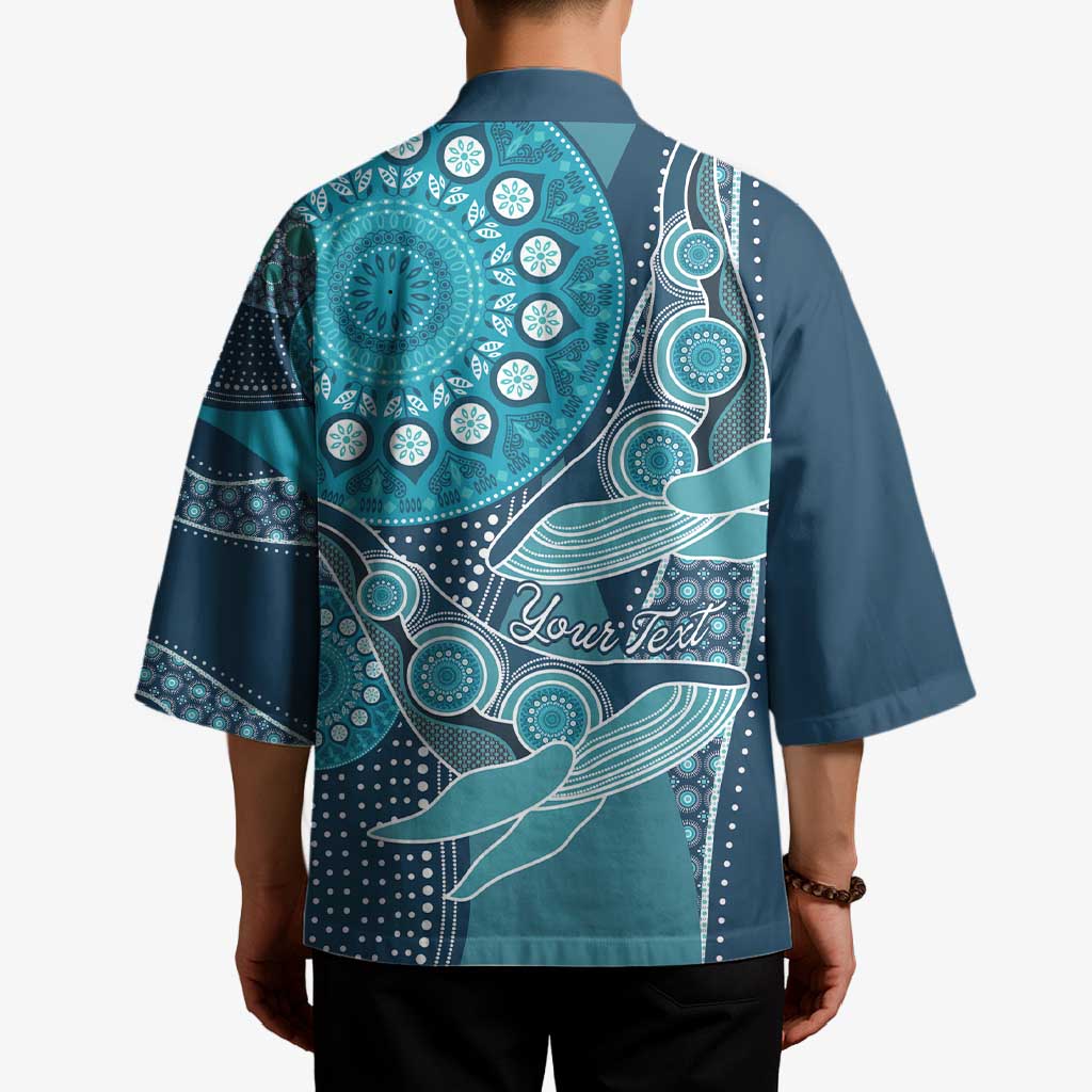 Personalized South Africa Whale Fes Kimono African Shwe Shwe Pattern - Wonder Print Shop
