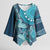 Personalized South Africa Whale Fes Kimono Sleeve Blouse African Shwe Shwe Pattern - Wonder Print Shop