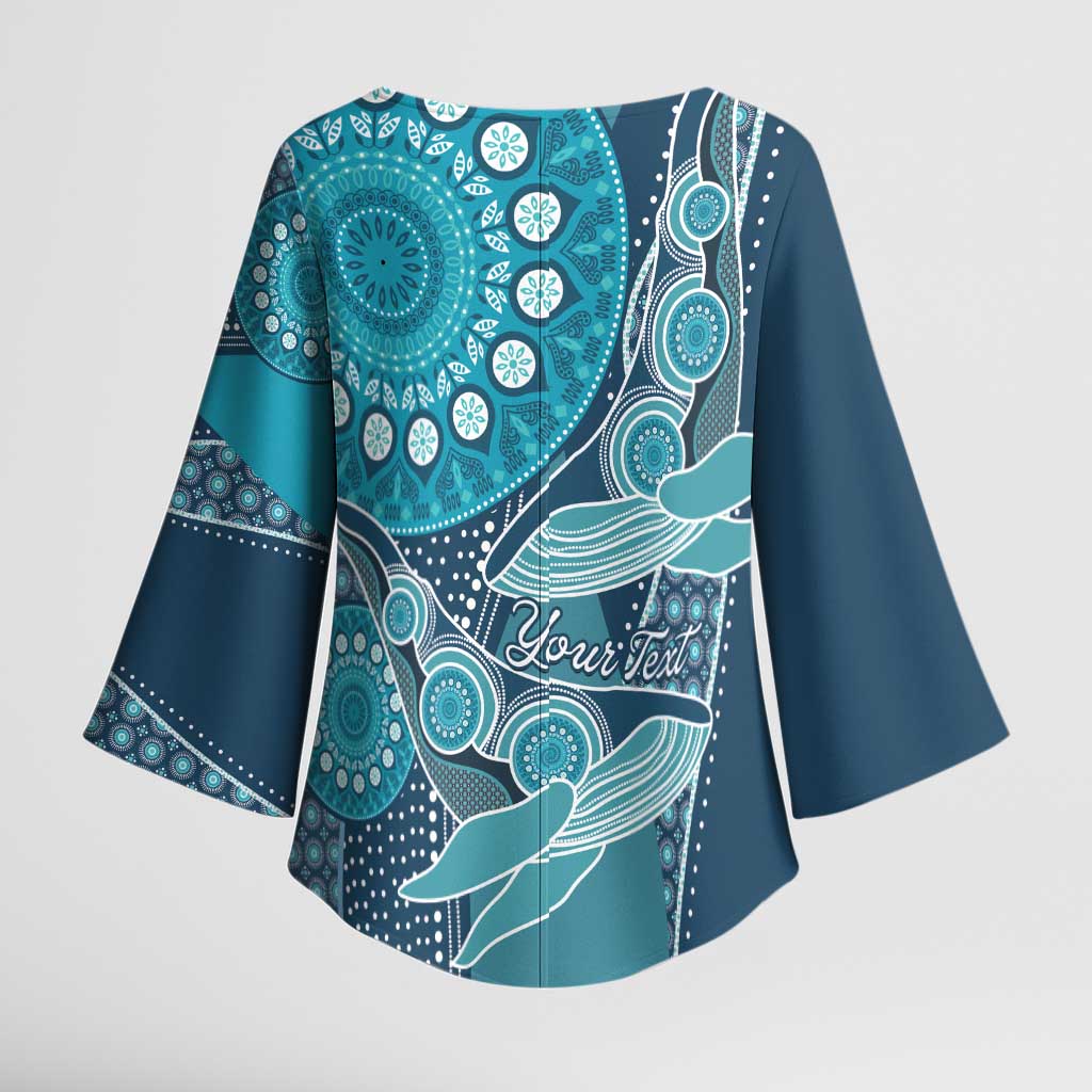 Personalized South Africa Whale Fes Kimono Sleeve Blouse African Shwe Shwe Pattern - Wonder Print Shop