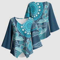 Personalized South Africa Whale Fes Kimono Sleeve Blouse African Shwe Shwe Pattern - Wonder Print Shop