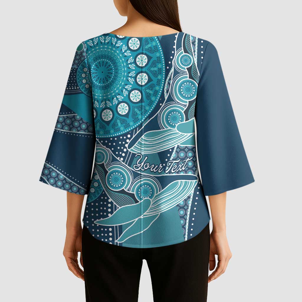 Personalized South Africa Whale Fes Kimono Sleeve Blouse African Shwe Shwe Pattern - Wonder Print Shop